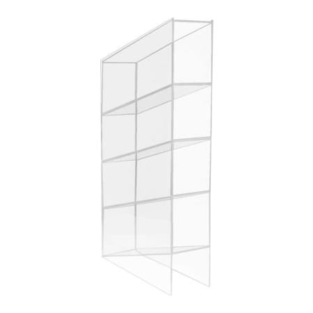 Trippnt TrippNT 4 Compartment Acrylic Benchtop Pipette Rack, 4"W x 12"D x 21"H, Clear 50112